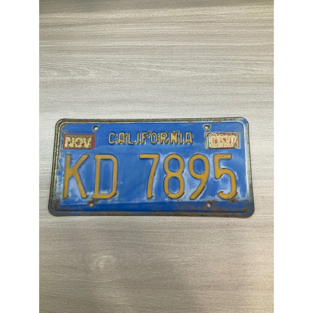 VINTAGE CALIFORNIA BLUE LICENSE PLATE